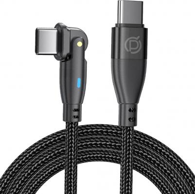 Кабель DC-13, USB Type-C (m) - USB Type-C (m), 1м, в оплетке, черный [prdc-13cc1m] – фото 2