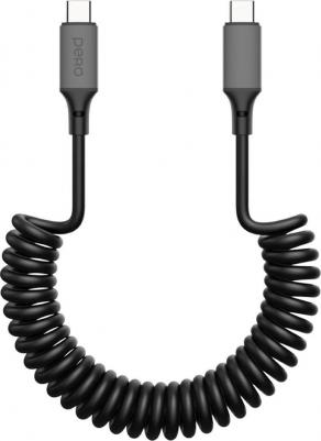 Кабель DC-16, USB Type-C (m) - USB Type-C (m), 1.2м, в оплетке, черный [prdc-16cc] – фото 1