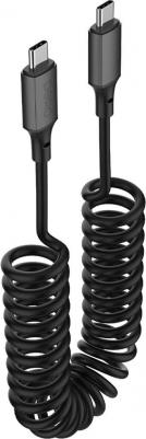 Кабель DC-16, USB Type-C (m) - USB Type-C (m), 1.2м, в оплетке, черный [prdc-16cc] – фото 2