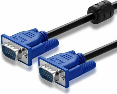 Кабель 5-960B 1.5, VGA (m) - VGA (m), ферритовый фильтр, круглое, 1.5м, черный