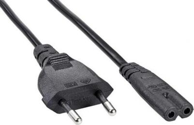 Кабель питания 5-180 1.5, IEC C7 - Евровилка, плоский, 1.5м, Bulk, черный 4658830275233