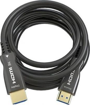 Кабель соединительный аудио-видео 5-806 15.0, HDMI (m) - HDMI (m), ver 2.1, 15м, GOLD, черный