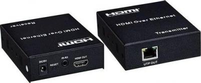 Набор адаптеров аудио-видео 5-877-2, HDMI (f) - RJ45, ver 1.4, черный – фото 1