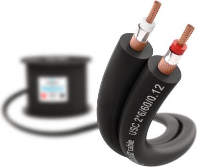 USC 2*6/60/0,12 – профессиональный инсталляционный двухканальный звуковой сигнальный кабель для передачи стереофонического сигнала линейного уровня 4680188640937