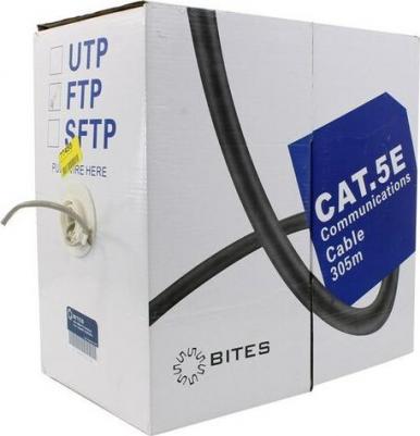 Кабель витая пара омедненный F/UTP, CAT 5e, PVC, 4PR, 24AWG, INDOOR, SOLID, серый, 305м, цена за 1 бухта – фото 2