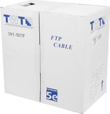 Кабель витая пара омедненный F/UTP, CAT 5e, PVC, 4PR, 24AWG, INDOOR, SOLID, серый, 305м, цена за 1 бухта – фото 3