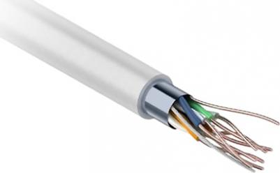 Кабель витая пара омедненный F/UTP, CAT 5e, PVC, 4PR, 24AWG, INDOOR, SOLID, серый, 305м, цена за 1 бухта – фото 4