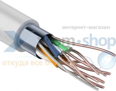 Кабель витая пара омедненный F/UTP Light, CAT 5, PVC, 4PR, 26AWG, INDOOR, SOLID, серый, 305м, цена за 1 бухта – фото 2