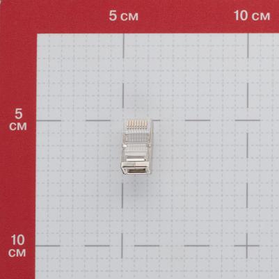 Разъем RJ-45 под витую пару, FTP, CAT 5e, пакет, 5шт., цена за 1 упак – фото 2