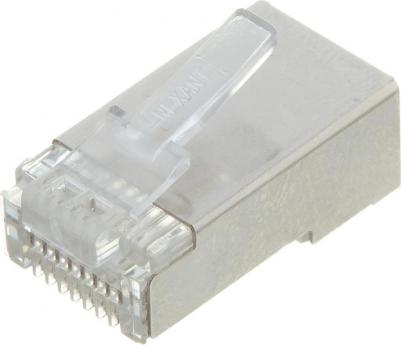 Разъем RJ-45 под витую пару, FTP, CAT 5e, пакет, 5шт., цена за 1 упак