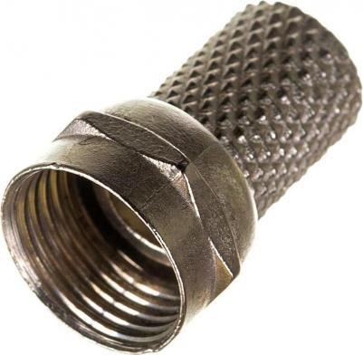 Разъем телекоммуникационный F-соединитель для кабеля RG-6, 17,8 мм, цена за 1 упак – фото 5