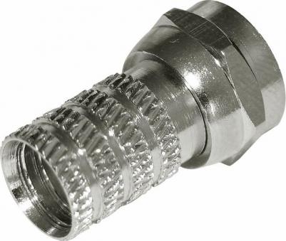 Разъем телекоммуникационный F-соединитель для кабеля RG-6, 19 мм, цена за 1 упак – фото 2