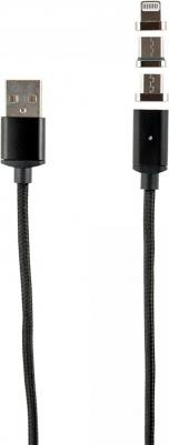 Кабель USB -Type-C/8 - pin/micro USB (3 в 1) Black – фото 4