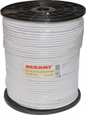 Кабель коаксиальный RG-6U, 75Ом, CCS/Al/Al, 64%, 305м, INDOOR, белый, цена за 1 бухта – фото 1