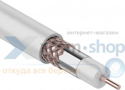 Кабель коаксиальный RG-6U, 75Ом, Cu/Al/Cu, 75%, 100м, INDOOR, белый, цена за 1 бухта – фото 4