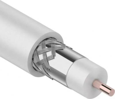 Кабель коаксиальныймагистральный RG-11U, 75Ом, CCS/Al/Al, 83%, 305м, INDOOR, белый, цена за 1 бухта – фото 2