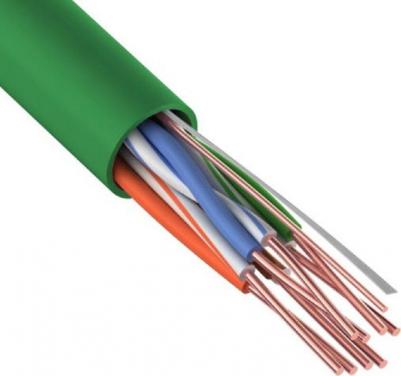 Кабель медный Кабель информационный 01-0061-R кат.5E UTP 4 пары 24AWG нг-LSLTx внутренний 305м зеленый – фото 3