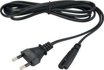Кабель питания с вилкой евроразъем С7, кабель 2x0,75 мм,1.8 м для ноутбука, черный – фото 6