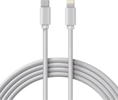 Кабель Type-C-Lightning 2.1 A, 1 м, белый ПВХ, цена за 1 шт – фото 4