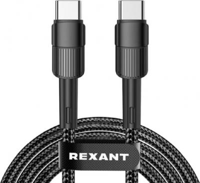 Кабель Type-C – Type-C, 5A, 100Вт, 2м, в черной нейлоновой оплетке, цена за 1 шт – фото 3