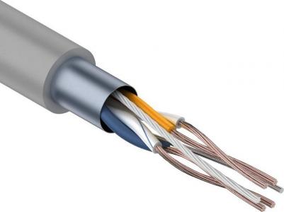 Кабель витая пара F/UTP, CAT 5e, PVC, 2PR, 24AWG, INDOOR, STRANDED, серый, 305м, цена за 1 бухта – фото 4