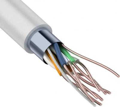 Кабель витая пара F/UTP, CAT 5e, ZH нг(А)-HF, 4PR, 24AWG, INDOOR, SOLID, серый, 305м, цена за 1 бухта – фото 2