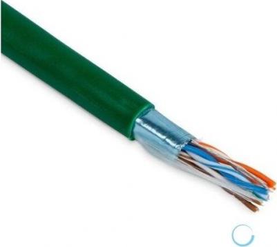 Кабель витая пара F/UTP, CAT 6, нг(А)-LSLTx, 4х2х0,575мм, 23AWG, INDOOR, SOLID, зеленый, 305м, цена за 1 бухта – фото 2