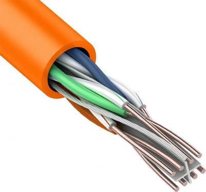 Кабель витая пара U/UTP, CAT 6, ZH нг(А)-HF, 4PR, 23AWG, INDOOR, SOLID, оранжевый, 305 м, цена за 1 бухта – фото 5