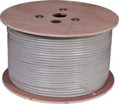 Кабель витая пара U/UTP, CAT 6A, ZH нг(А)-HF, 4х2х0,57 мм, 23AWG, INDOOR, SOLID, серый, 305м, серия PRO, цена за 1 бухта – фото 1