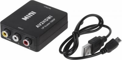 Конвертер 3 RCA на HDMI, пластик, цена за 1 шт