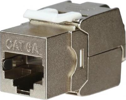 Модуль Keystone, Jack RJ-45, FTP экранированный, CAT 6A, тип 180 градусов, самозажимной PRO, цена за 1 шт