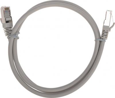 Патч-корд F/UTP, CAT 6, RJ45-RJ45, 26AWG, LSZH, серый, 1м, цена за 1 шт