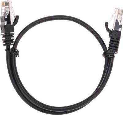 Патч-корд U/UTP, CAT 5e, RJ45-RJ45, 26AWG, LSZH, черный, 0,3м, цена за 1 шт – фото 1