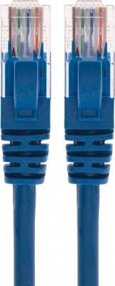 Патч-корд U/UTP, CAT 5e, RJ45-RJ45, 26AWG, LSZH, синий, 5м, цена за 1 шт – фото 1