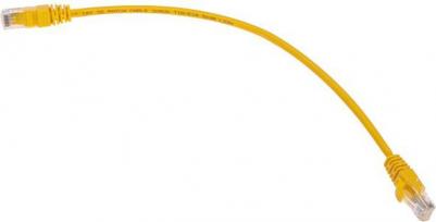Патч-корд U/UTP, CAT 5e, RJ45-RJ45, 26AWG, LSZH, желтый, 0,3м, цена за 1 шт – фото 1