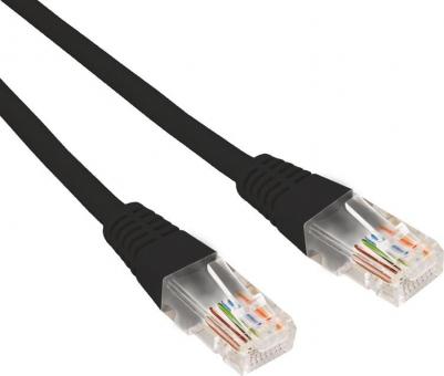 Патч-корд U/UTP, CAT 6, RJ45-RJ45, 26AWG, LSZH, черный, 0,5м, цена за 1 шт – фото 1