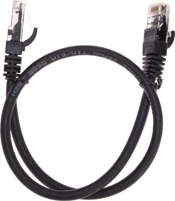 Патч-корд U/UTP, CAT 6, RJ45-RJ45, 26AWG, LSZH, черный, 0,5м, цена за 1 шт