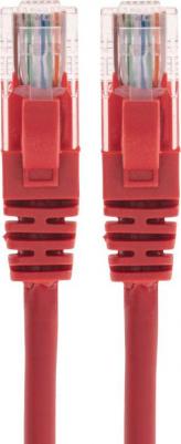 Патч-корд U/UTP, CAT 6, RJ45-RJ45, 26AWG, LSZH, красный, 1м, цена за 1 шт – фото 2