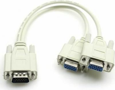 Переходник штекер VGA - 2 гнезда VGA, провод, цена за 1 шт – фото 3