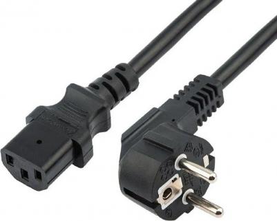 Шнур питания 04-2736 Schuko-C13 проводник.:3x1мм2 0.6м 220В черный