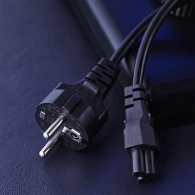 Шнур сетевой, евровилка–евроразъем С5, кабель 3x0,75мм?, 0,75м, для питания ноутбука, цена за 1 шт