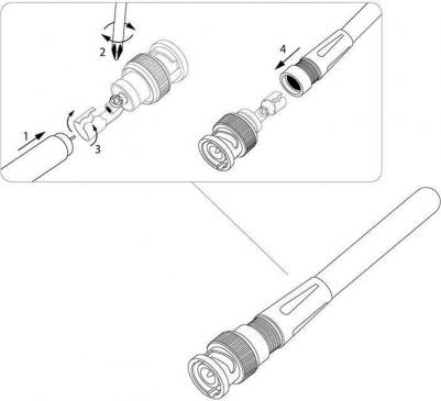 Штекер BNC (05-3071) 50 штук в упаковке – фото 1