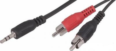 Кабель jack 3.5 jack на 2 тюльпана 2RCA 3 метра тюльпаны на джек Aux – фото 2