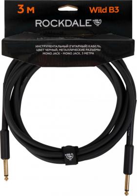 Wild B3 инструментальный кабель, цвет черный, металлические разъемы mono jack - mono jack, 3 метра