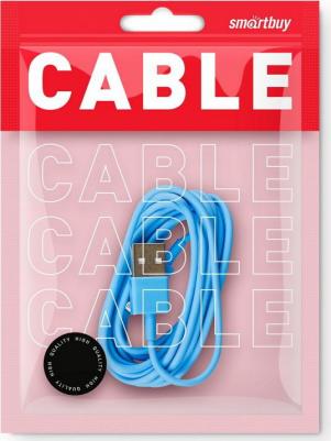 Дата-кабель USB - 8-pin для Apple, цветные, длина 1 м, голубой /500, цена за 1 шт – фото 2