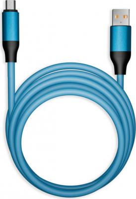 Кабель для зарядки и передачи данных, супертолстый BOLD MICRO USB синий, 3А, TPE, 1 м, цена за 1 шт