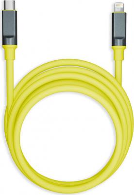 Кабель для зарядки и передачи, супертолстый BOLD TYPE C - LIGHTNING желтый, 3А, TPE, 1 м, цена за 1 шт