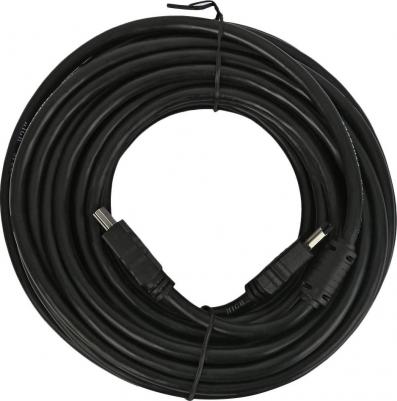 Кабель HDMI-HDMI v1.4 4K, экранированный, ферритовый фильтр, 10м, черный – фото 1