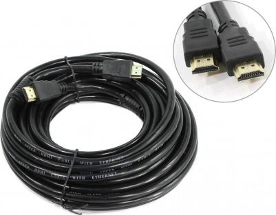 Кабель HDMI-HDMI v1.4 4K, экранированный, ферритовый фильтр, 10м, черный – фото 3