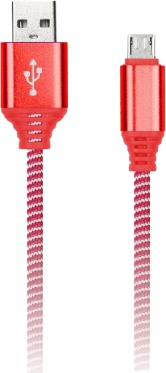 Кабель iK-12NS, USB2.0 (A) - microUSB (B), в оплетке, 2A output, 1 м, белый, черный – фото 3